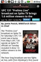 game pic for MMA Torch: Live MMA News